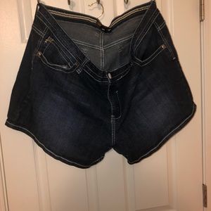 Plus size jean shorts